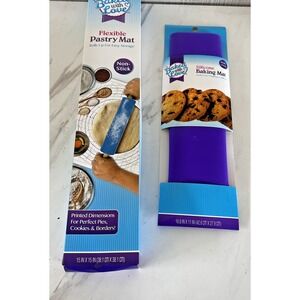 Pastry Mat For‎ Cookies Pastries Biscuits AND Silicone Baking Mat Non-Stick BxM